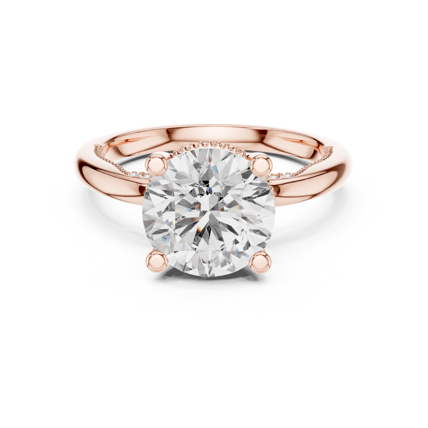 Round Halo Lab Grown Diamond Ring