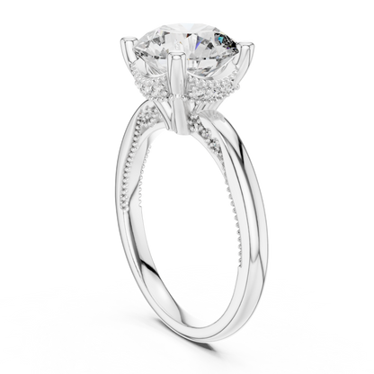 Round Halo Lab Grown Diamond Ring