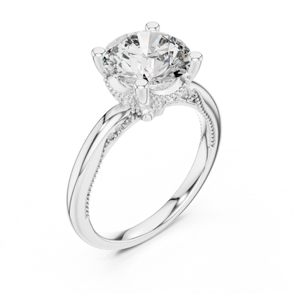 Round Halo Lab Grown Diamond Ring