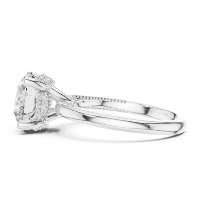 Round Halo Lab Grown Diamond Ring