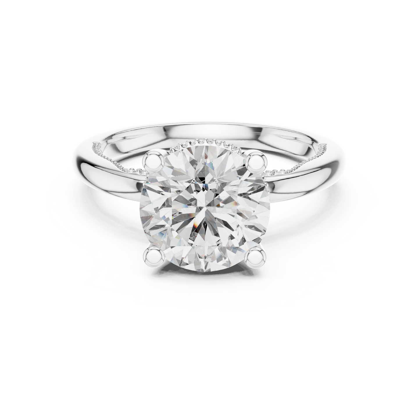 Round Halo Lab Grown Diamond Ring