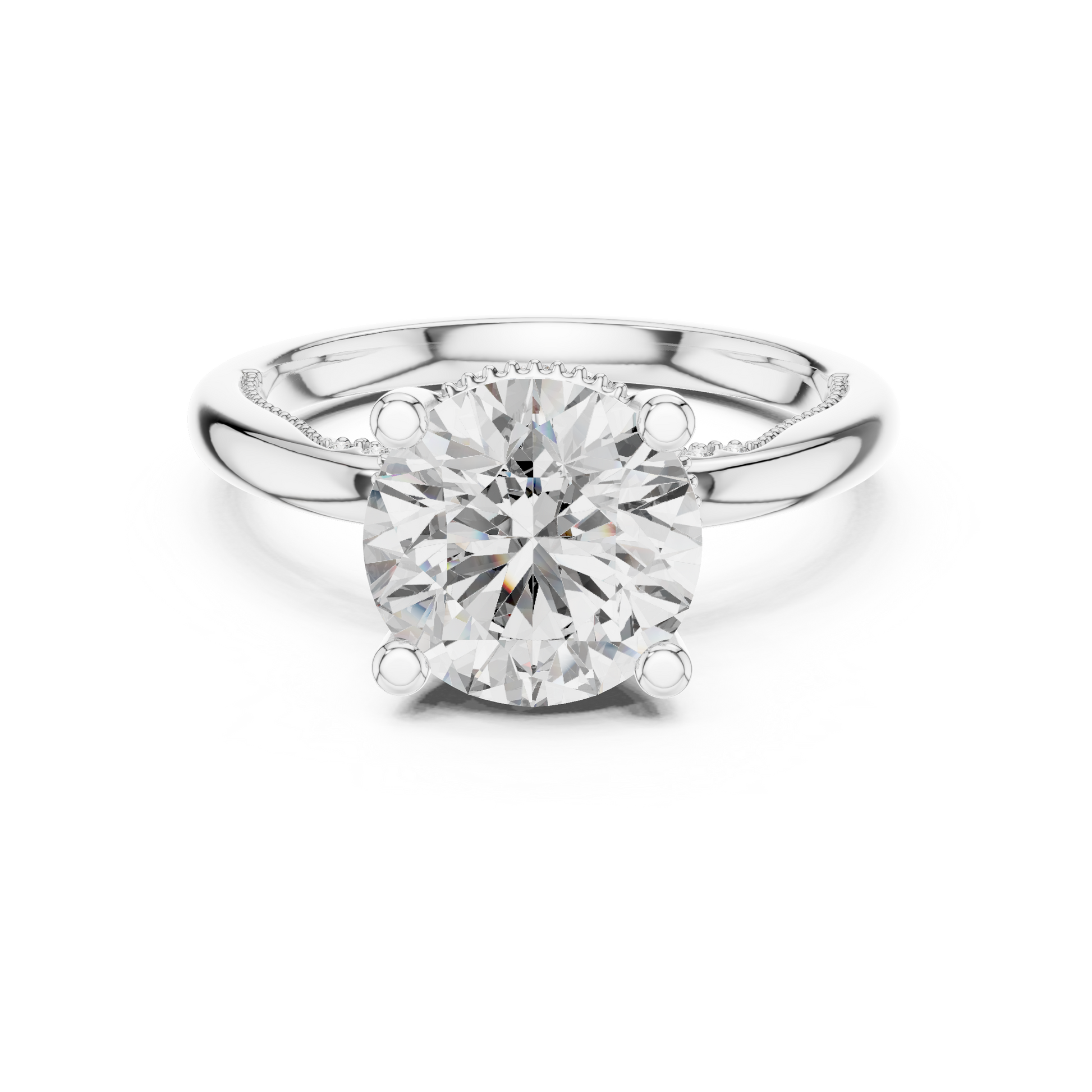 Round Halo Lab Grown Diamond Ring