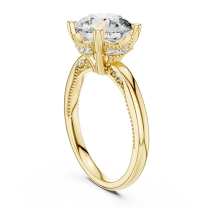 Round Halo Lab Grown Diamond Ring