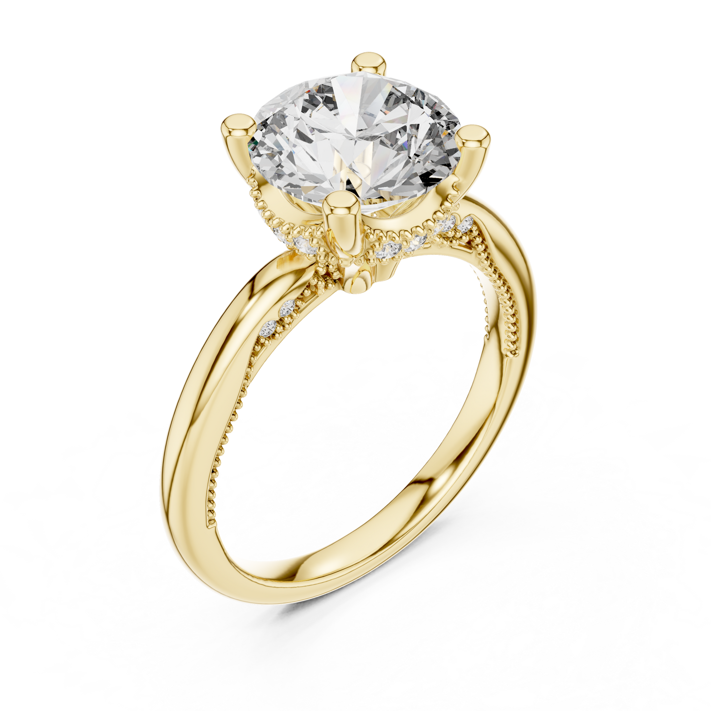 Round Halo Lab Grown Diamond Ring