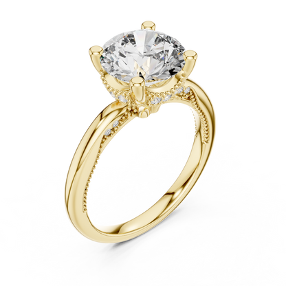 Round Halo Lab Grown Diamond Ring