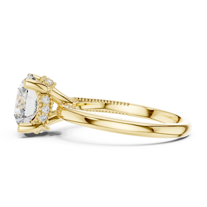 Round Halo Lab Grown Diamond Ring