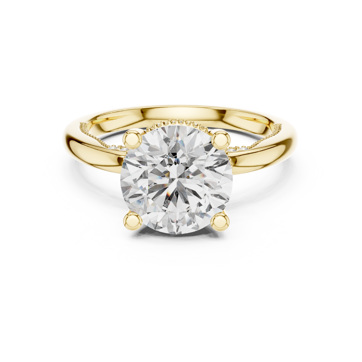 Round Halo Lab Grown Diamond Ring