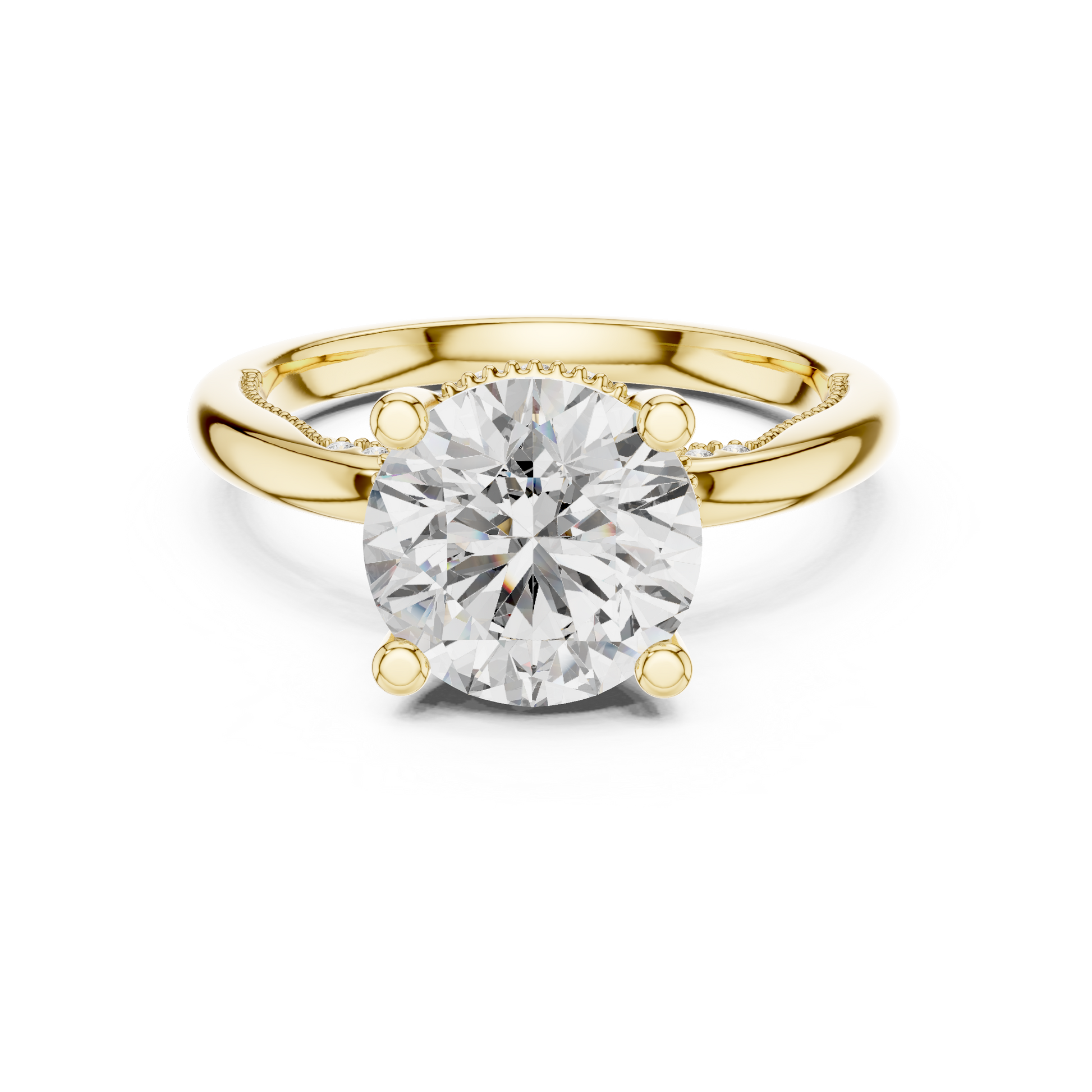 Round Halo Lab Grown Diamond Ring