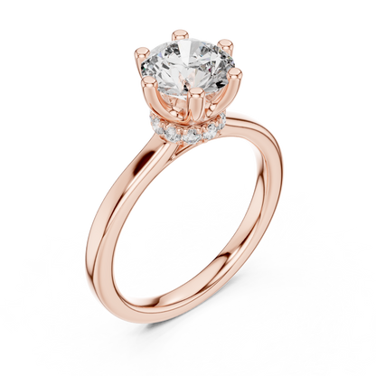 Round Halo Lab Grown Diamond Ring
