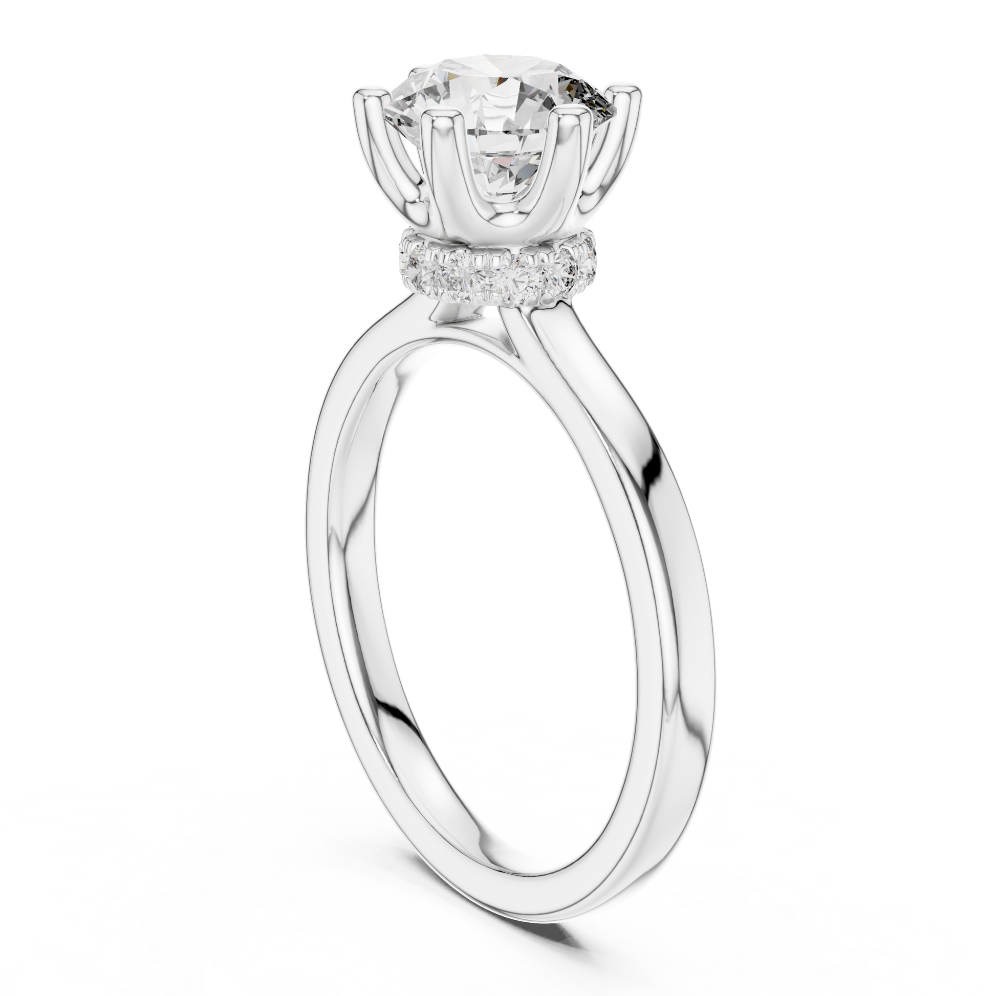 Round Halo Lab Grown Diamond Ring