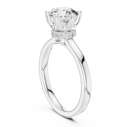 Round Halo Lab Grown Diamond Ring
