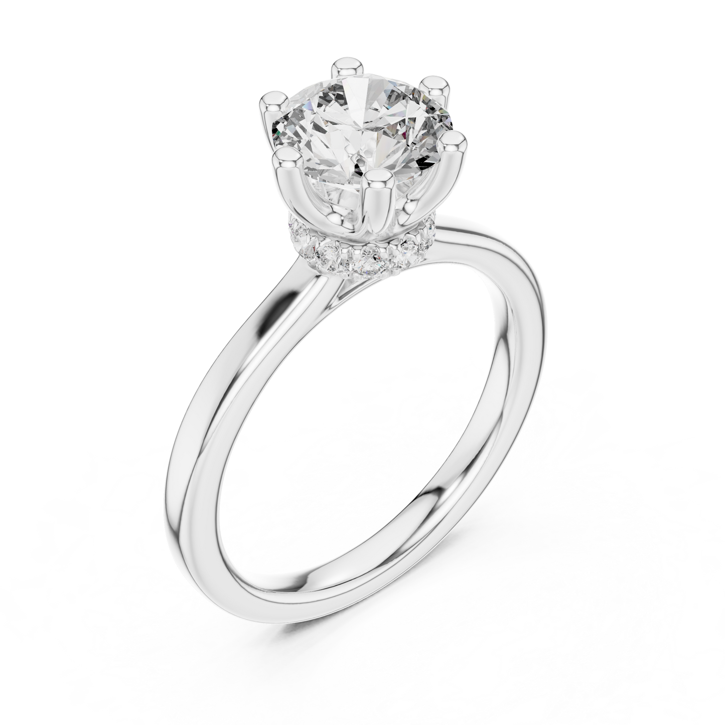 Round Halo Lab Grown Diamond Ring