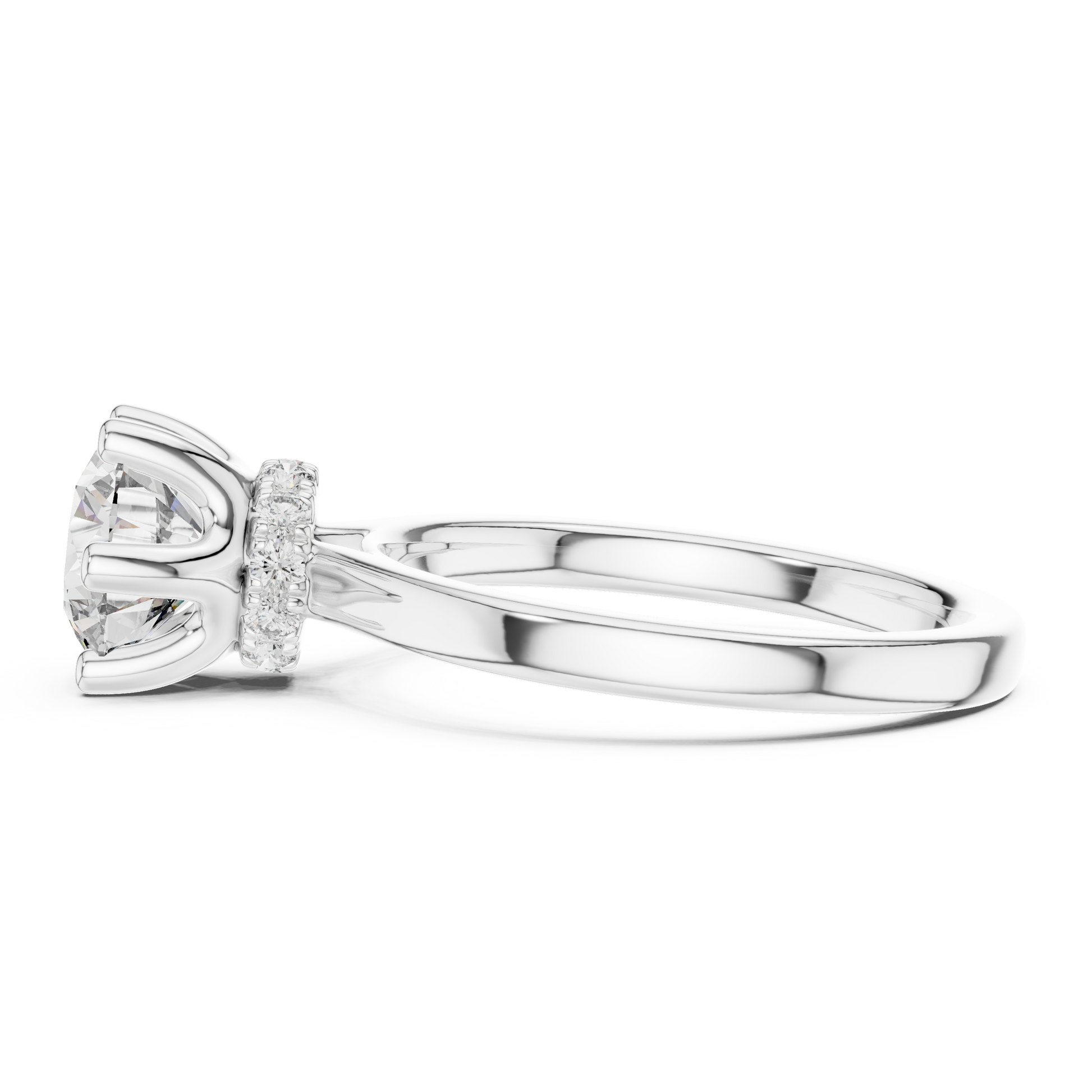 Round Halo Lab Grown Diamond Ring