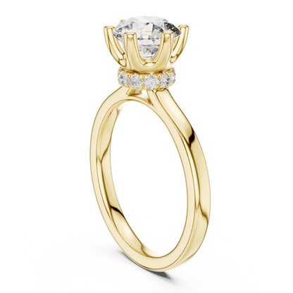 Round Halo Lab Grown Diamond Ring