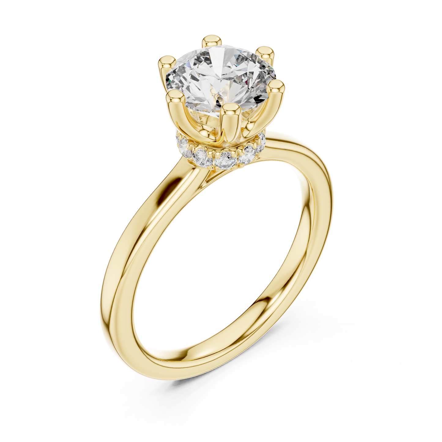 Round Halo Lab Grown Diamond Ring