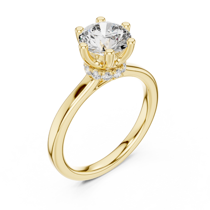 Round Halo Lab Grown Diamond Ring
