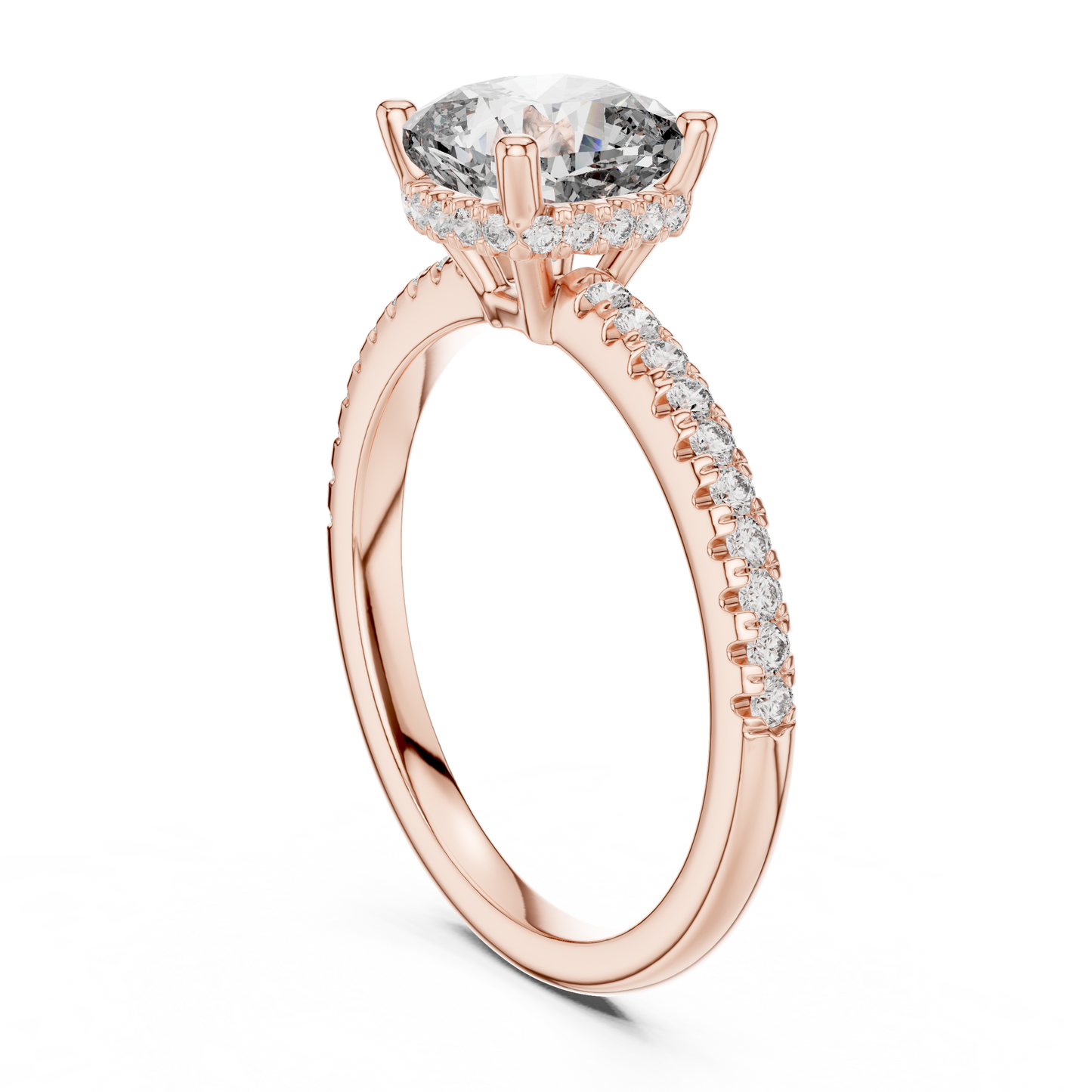Round Halo Lab Grown Diamond Ring