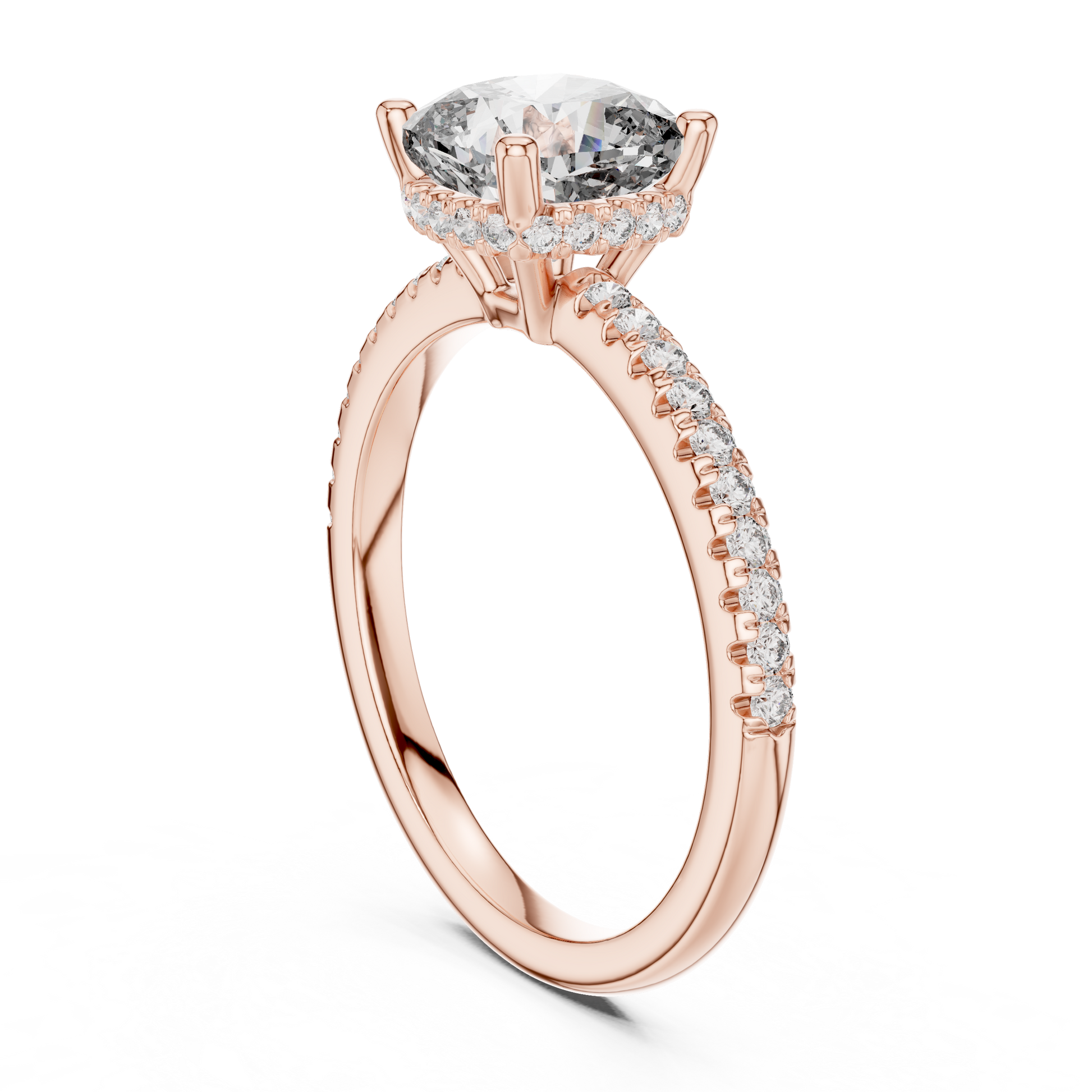 Round Halo Lab Grown Diamond Ring