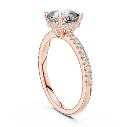 Round Halo Lab Grown Diamond Ring