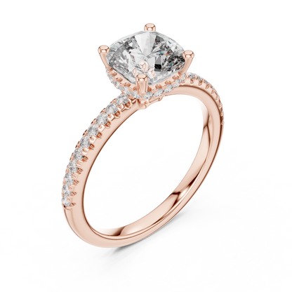 Round Halo Lab Grown Diamond Ring