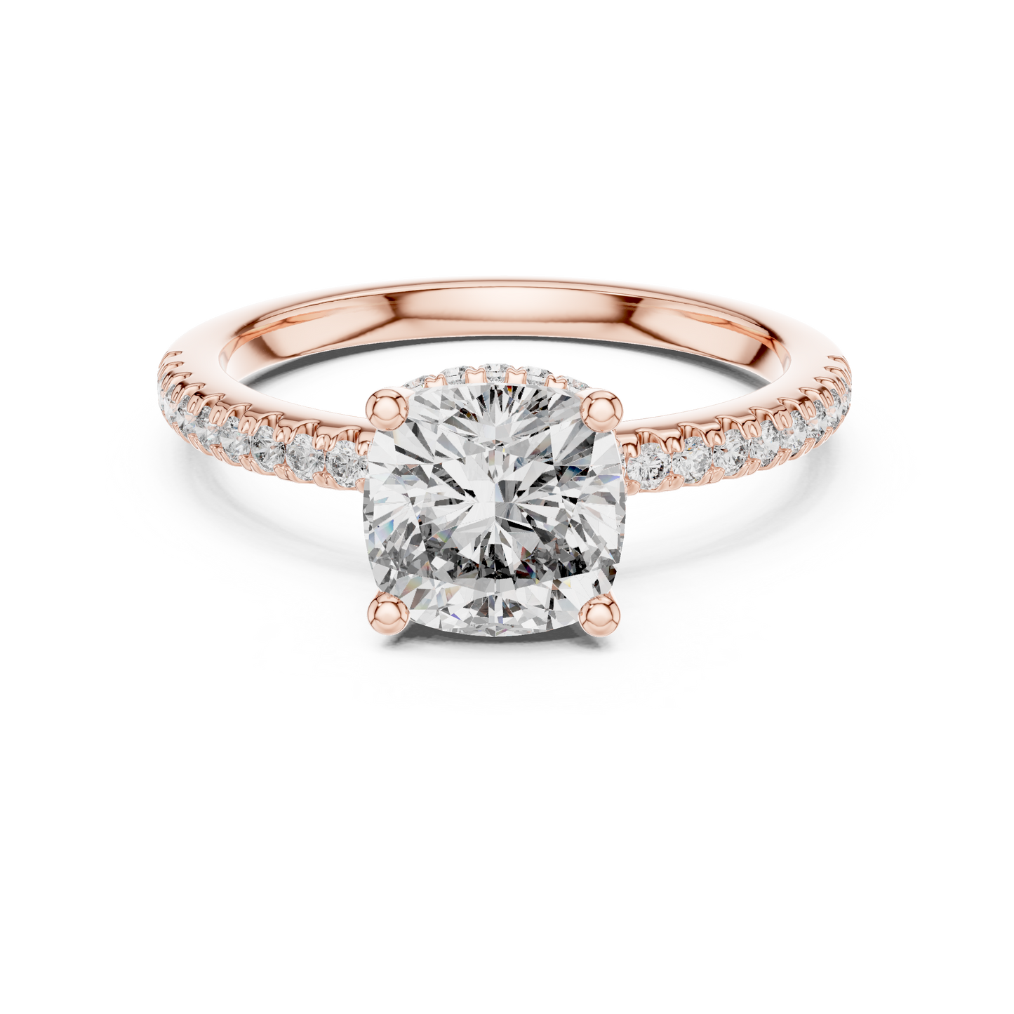 Round Halo Lab Grown Diamond Ring