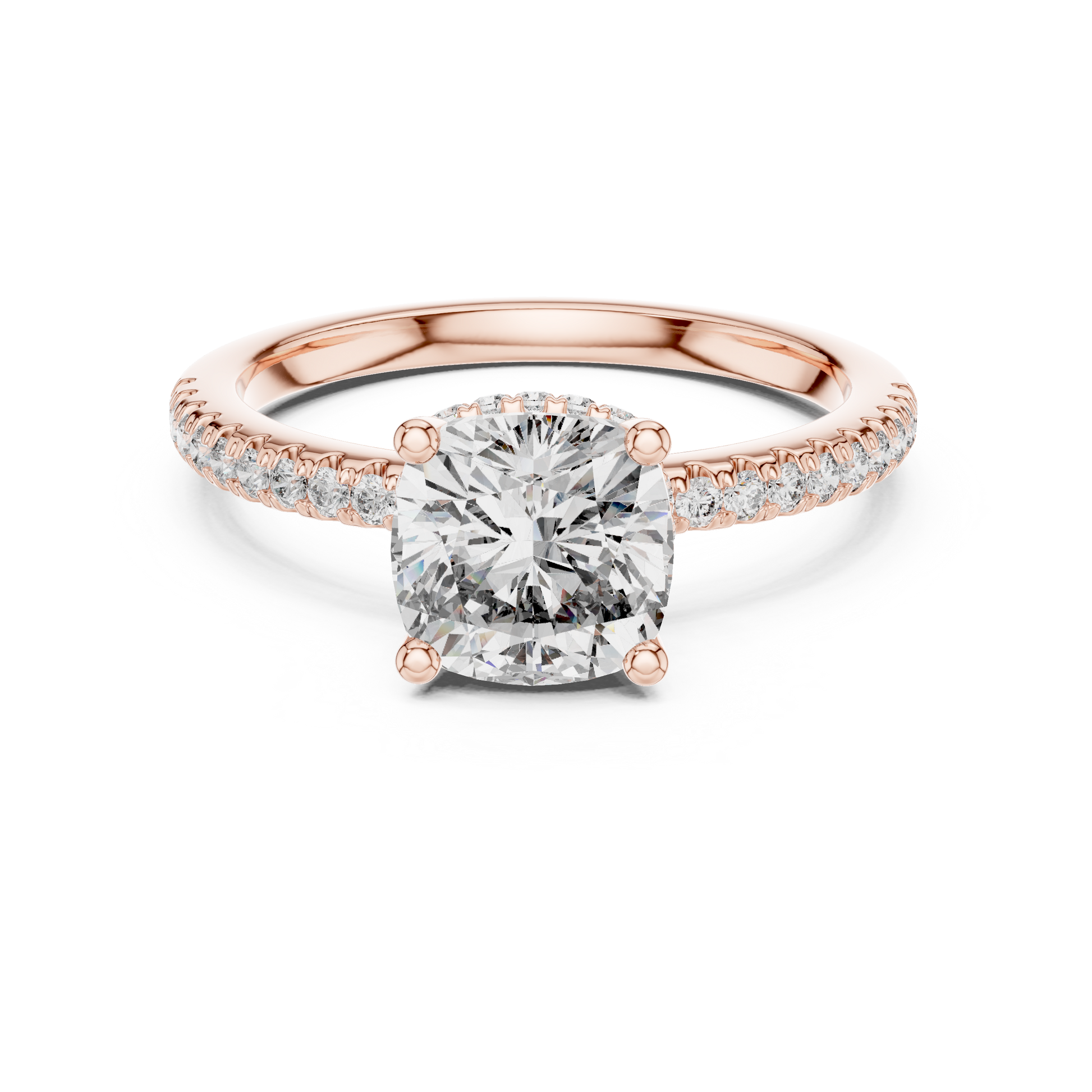 Round Halo Lab Grown Diamond Ring