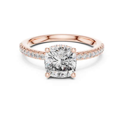 Round Halo Lab Grown Diamond Ring