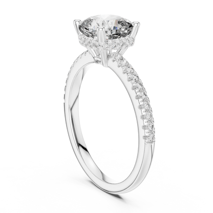 Round Halo Lab Grown Diamond Ring