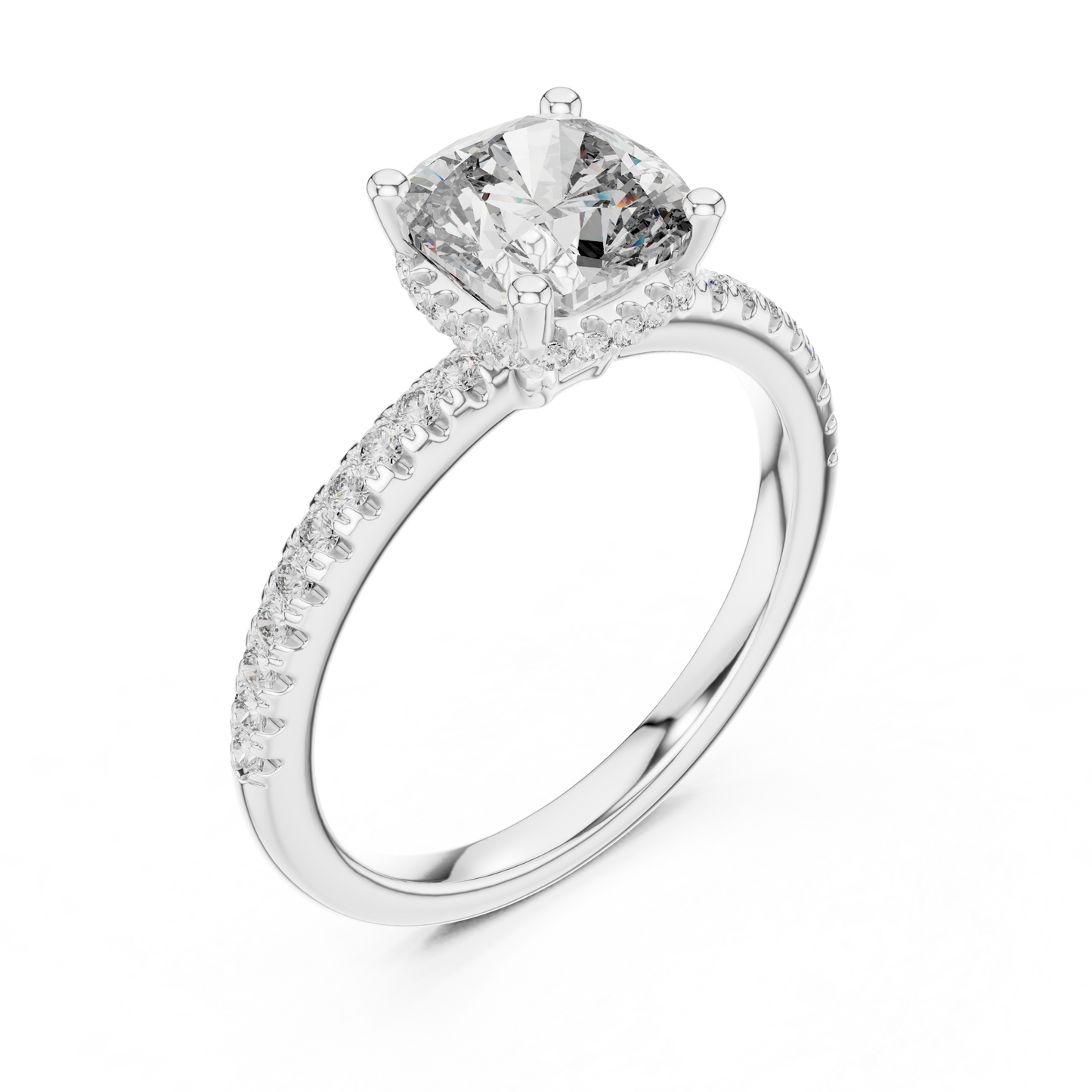 Round Halo Lab Grown Diamond Ring