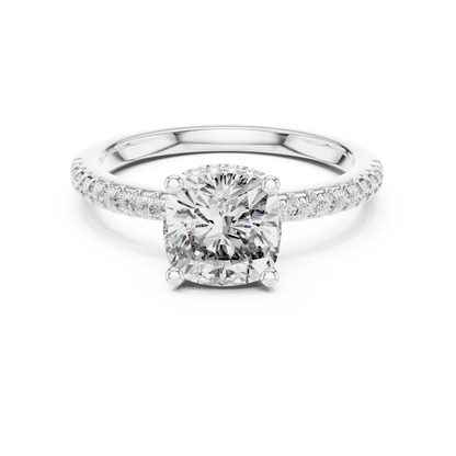 Round Halo Lab Grown Diamond Ring