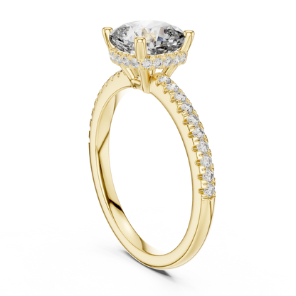 Round Halo Lab Grown Diamond Ring