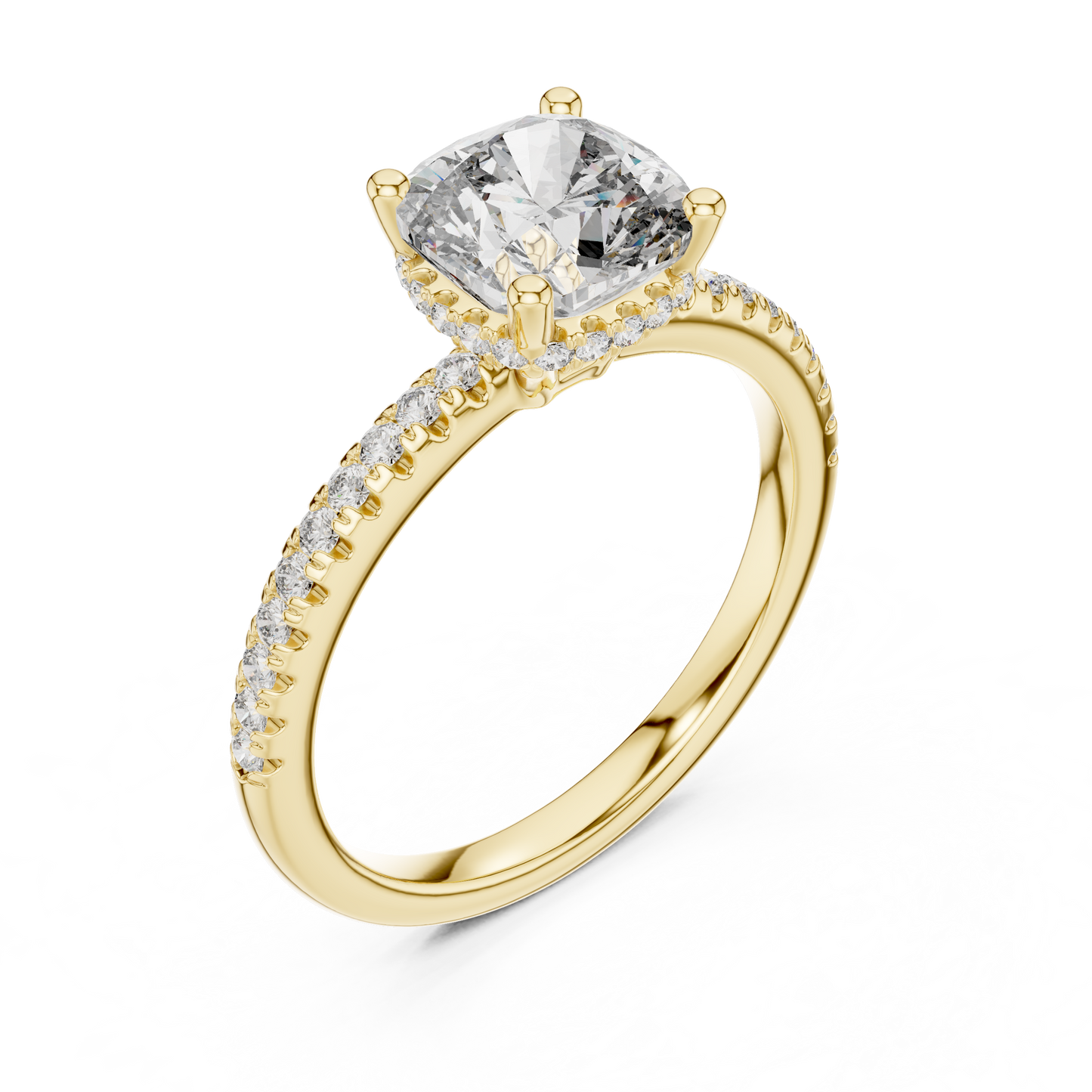 Round Halo Lab Grown Diamond Ring