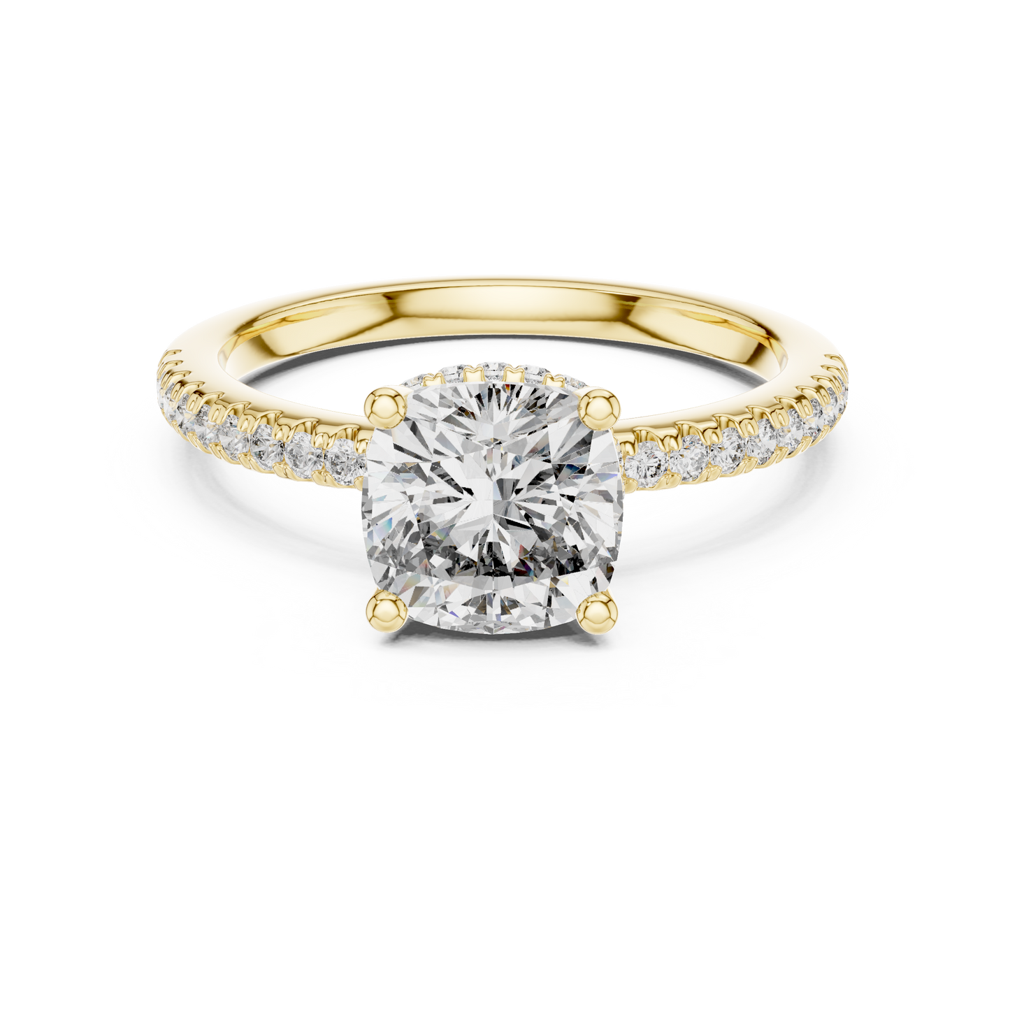 Round Halo Lab Grown Diamond Ring