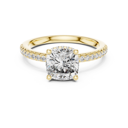 Round Halo Lab Grown Diamond Ring