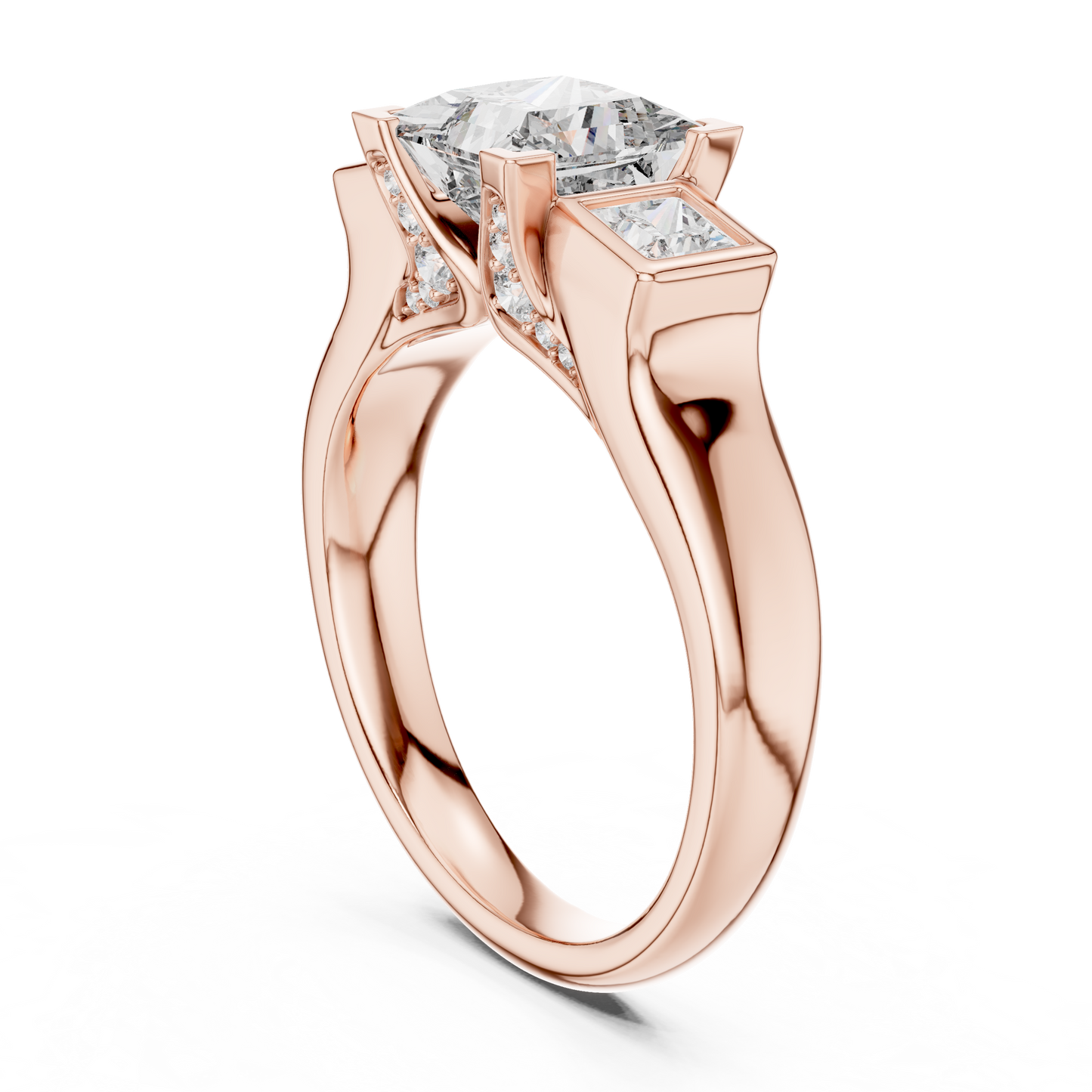 Mixed Shape Lab Grown Diamond Three Stone Ring