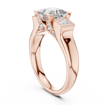 Mixed Shape Lab Grown Diamond Three Stone Ring