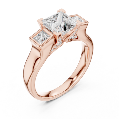 Mixed Shape Lab Grown Diamond Three Stone Ring