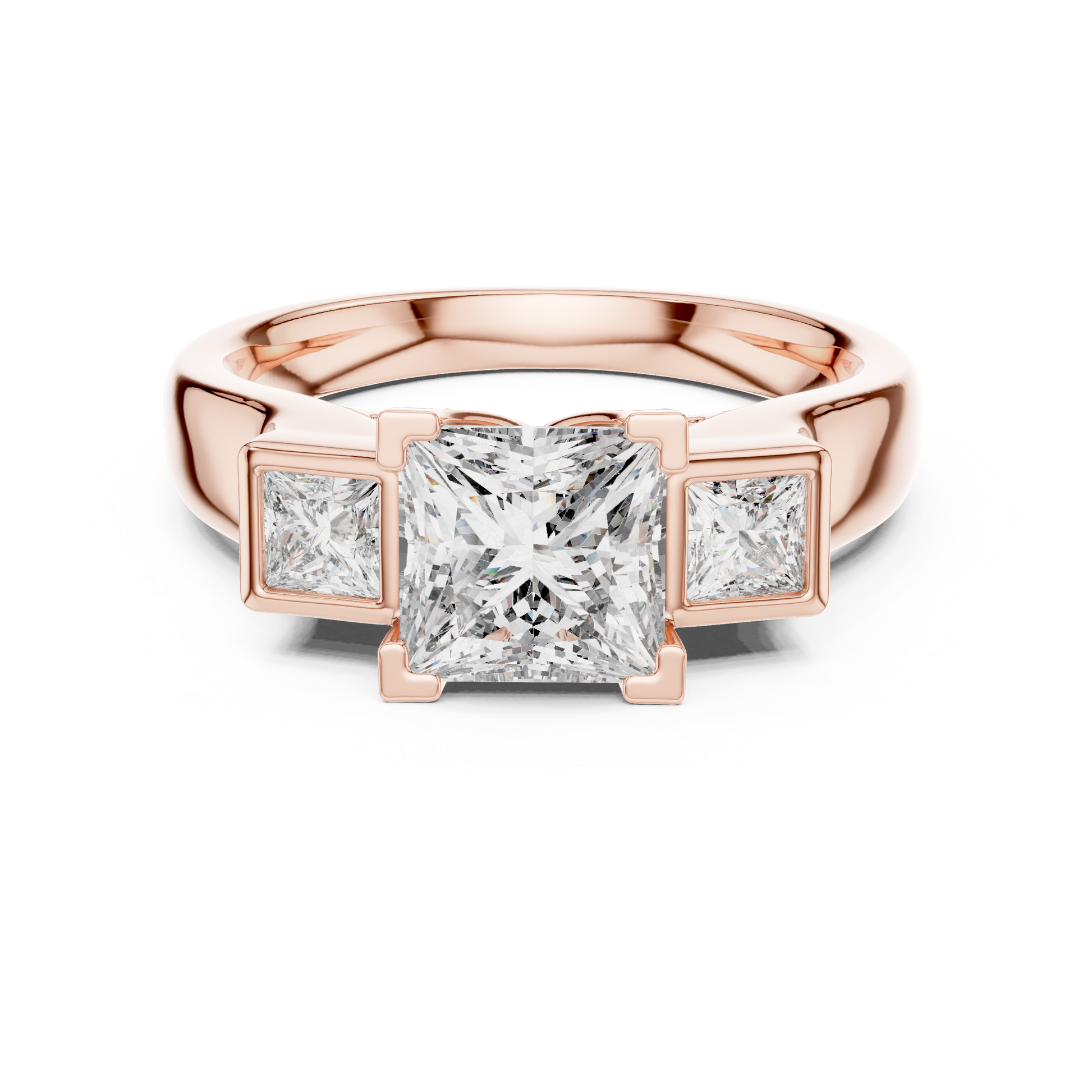 Mixed Shape Lab Grown Diamond Three Stone Ring