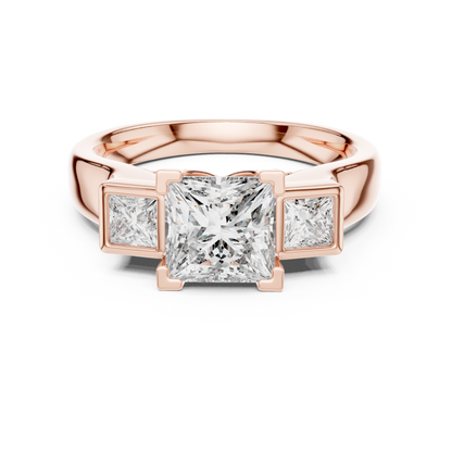Mixed Shape Lab Grown Diamond Three Stone Ring