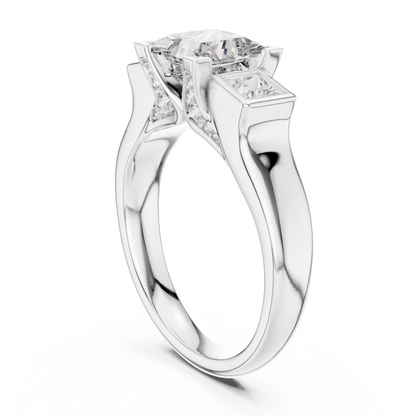 Mixed Shape Lab Grown Diamond Three Stone Ring