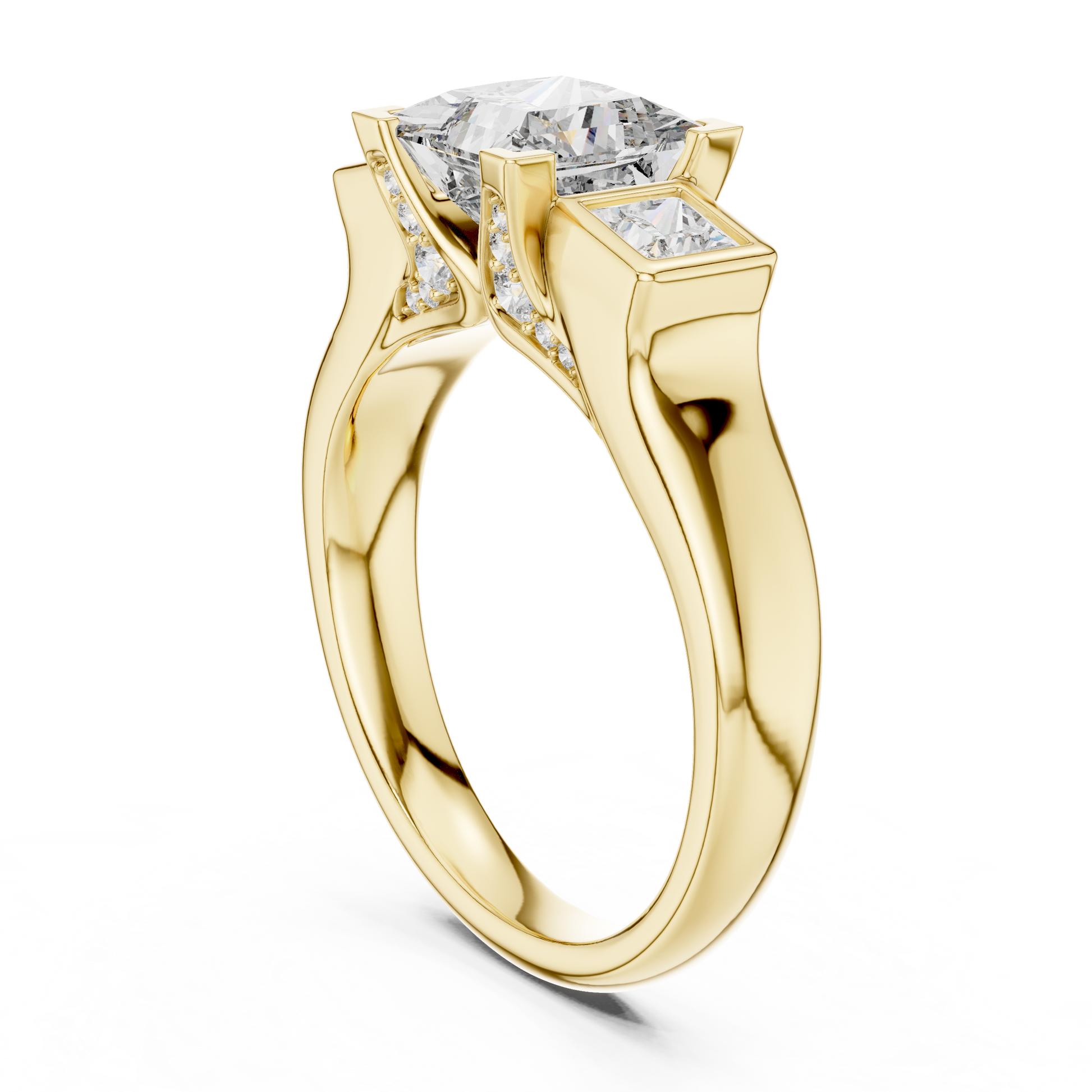 Mixed Shape Lab Grown Diamond Three Stone Ring