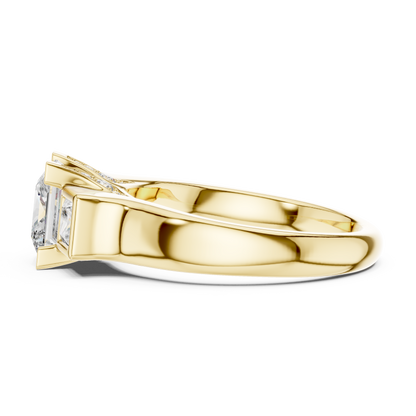 Mixed Shape Lab Grown Diamond Three Stone Ring