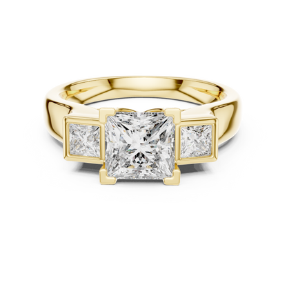 Mixed Shape Lab Grown Diamond Three Stone Ring