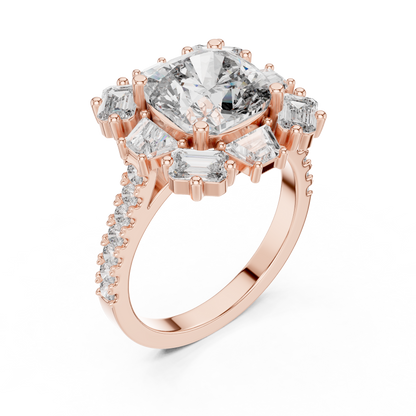 Round Halo Lab Grown Diamond Ring