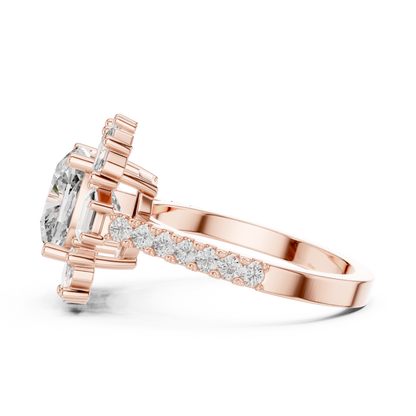 Round Halo Lab Grown Diamond Ring