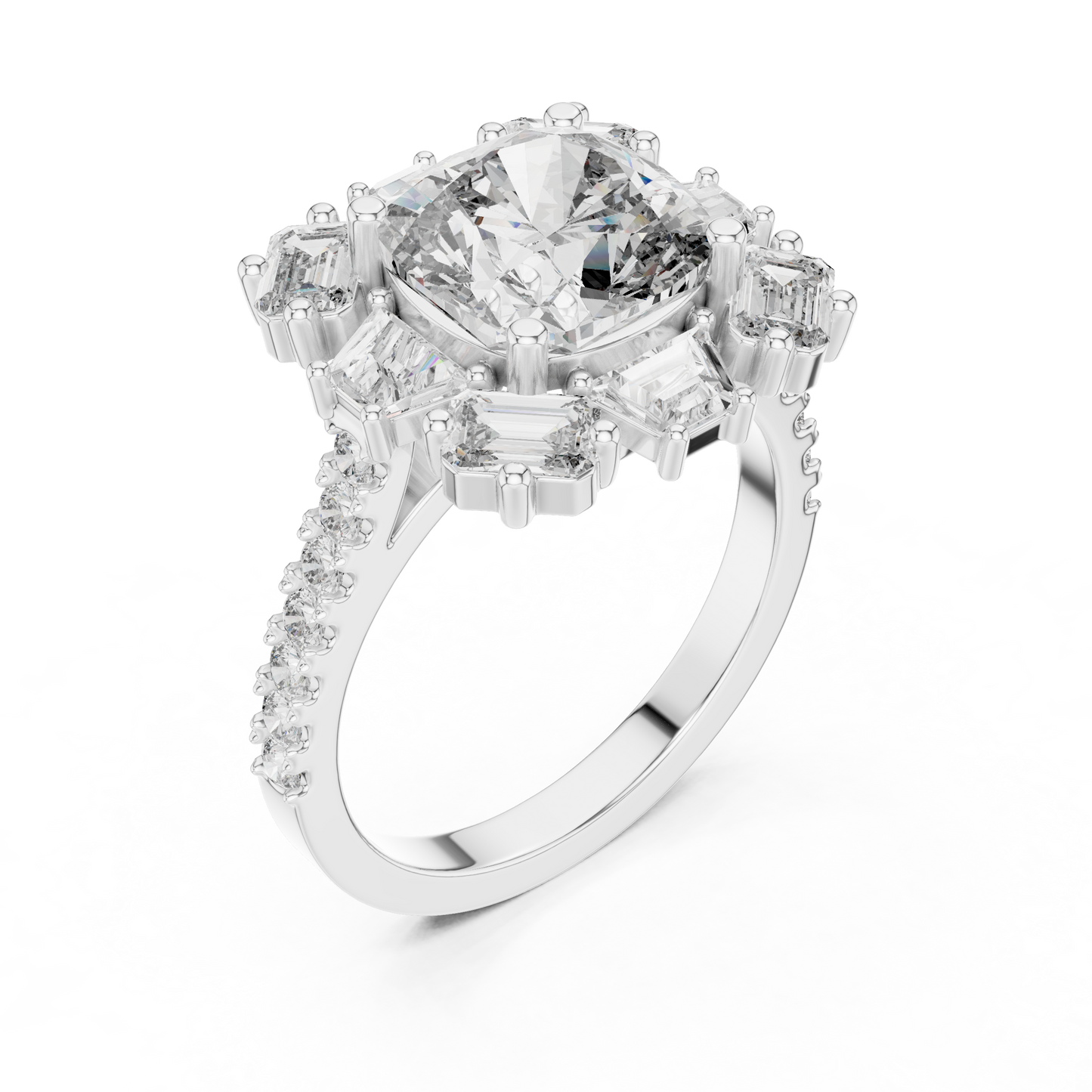 Round Halo Lab Grown Diamond Ring