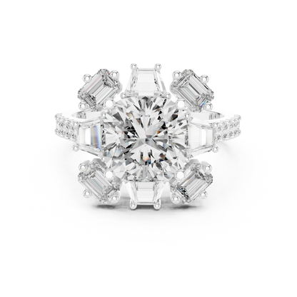 Round Halo Lab Grown Diamond Ring