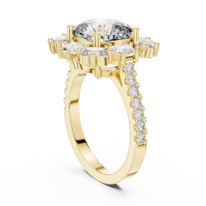 Round Halo Lab Grown Diamond Ring