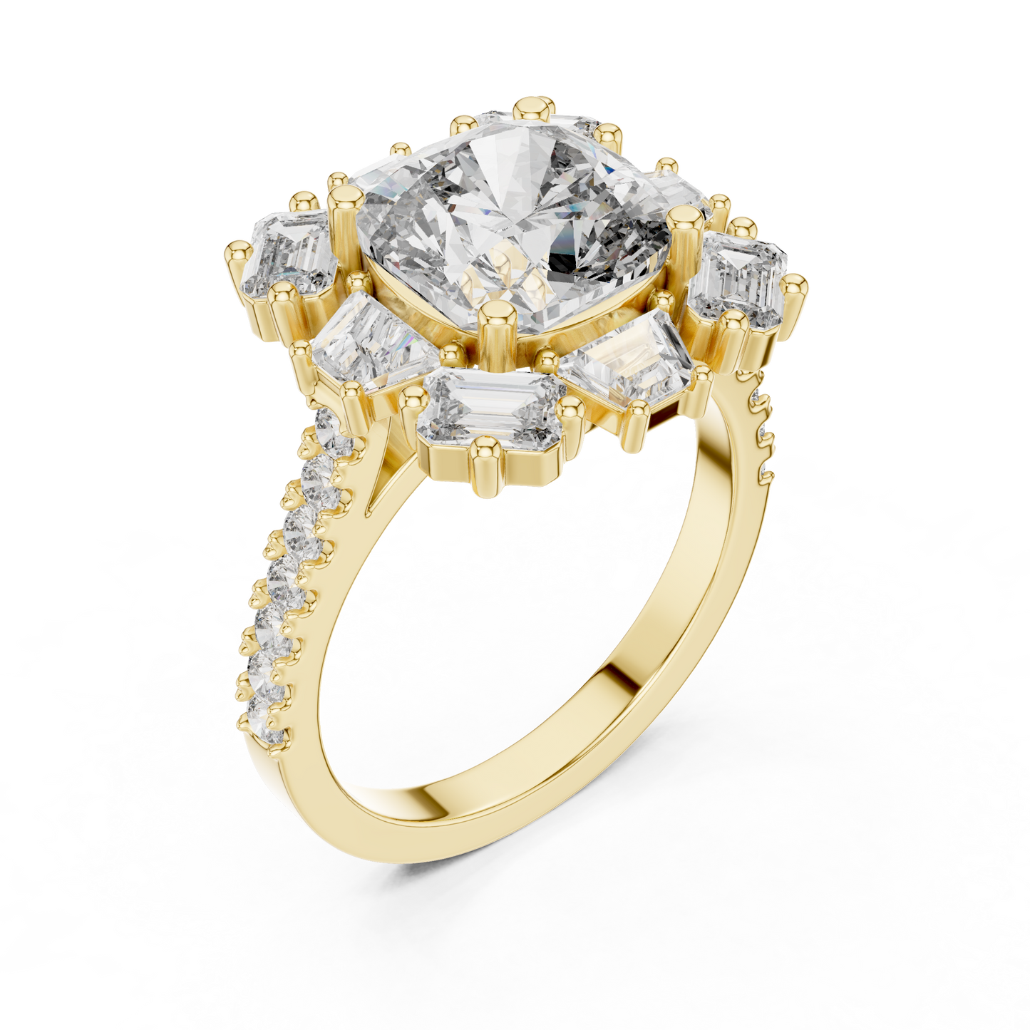 Round Halo Lab Grown Diamond Ring