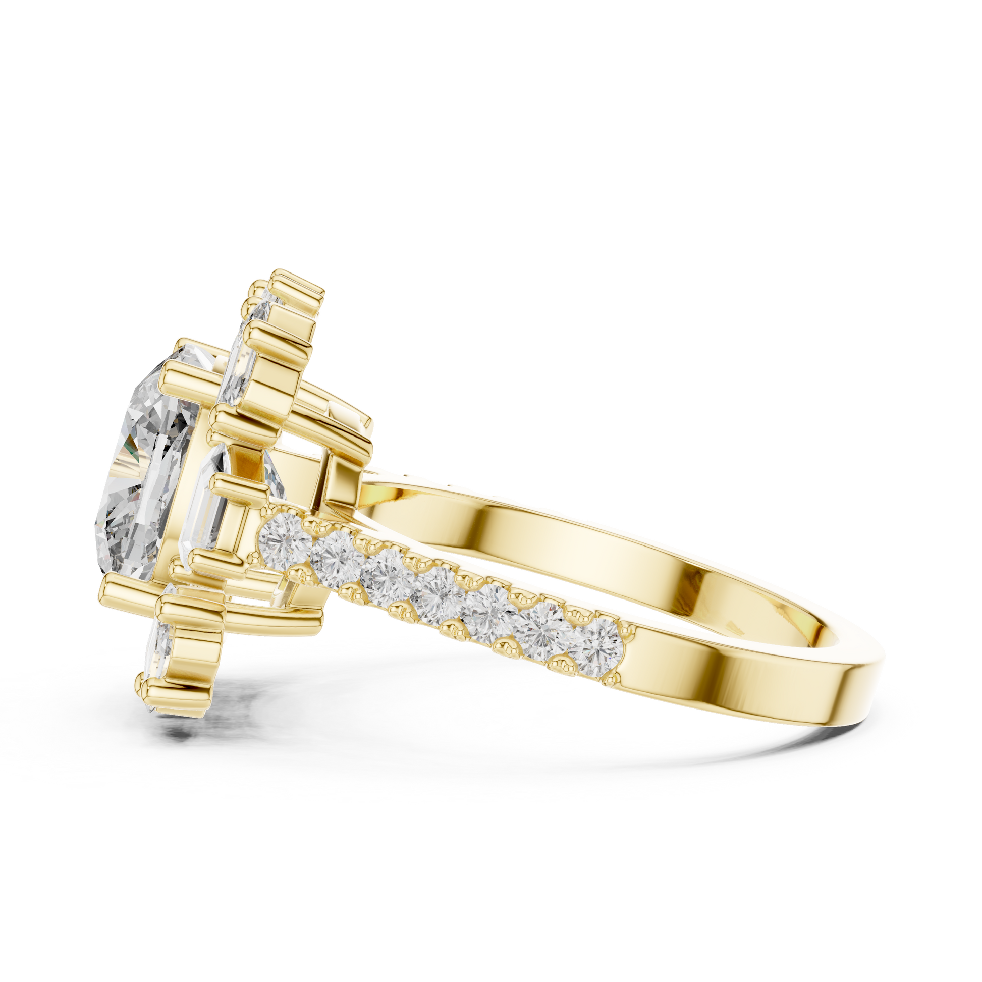 Round Halo Lab Grown Diamond Ring
